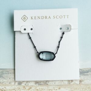 Kendra Scott Elisa Gray Satellite Necklace Gunmetal